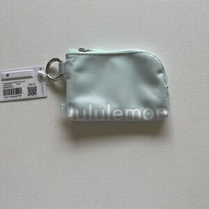 NWT Lululemon Light Blue Zipper Pouch Credit Card Holder (G2)